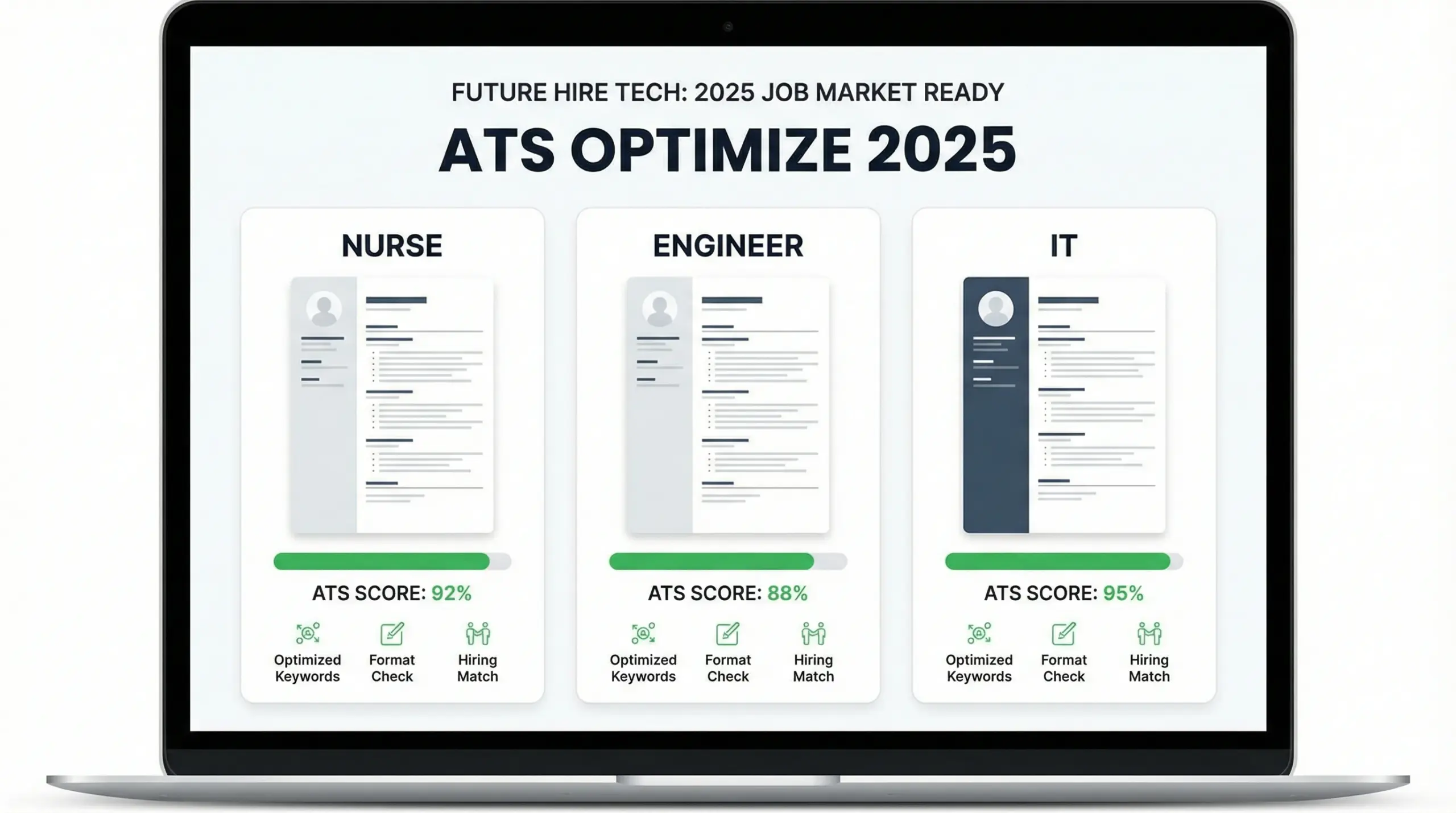 ATS friendly resume format examples for nurses, engineers, and IT professionals in 2025