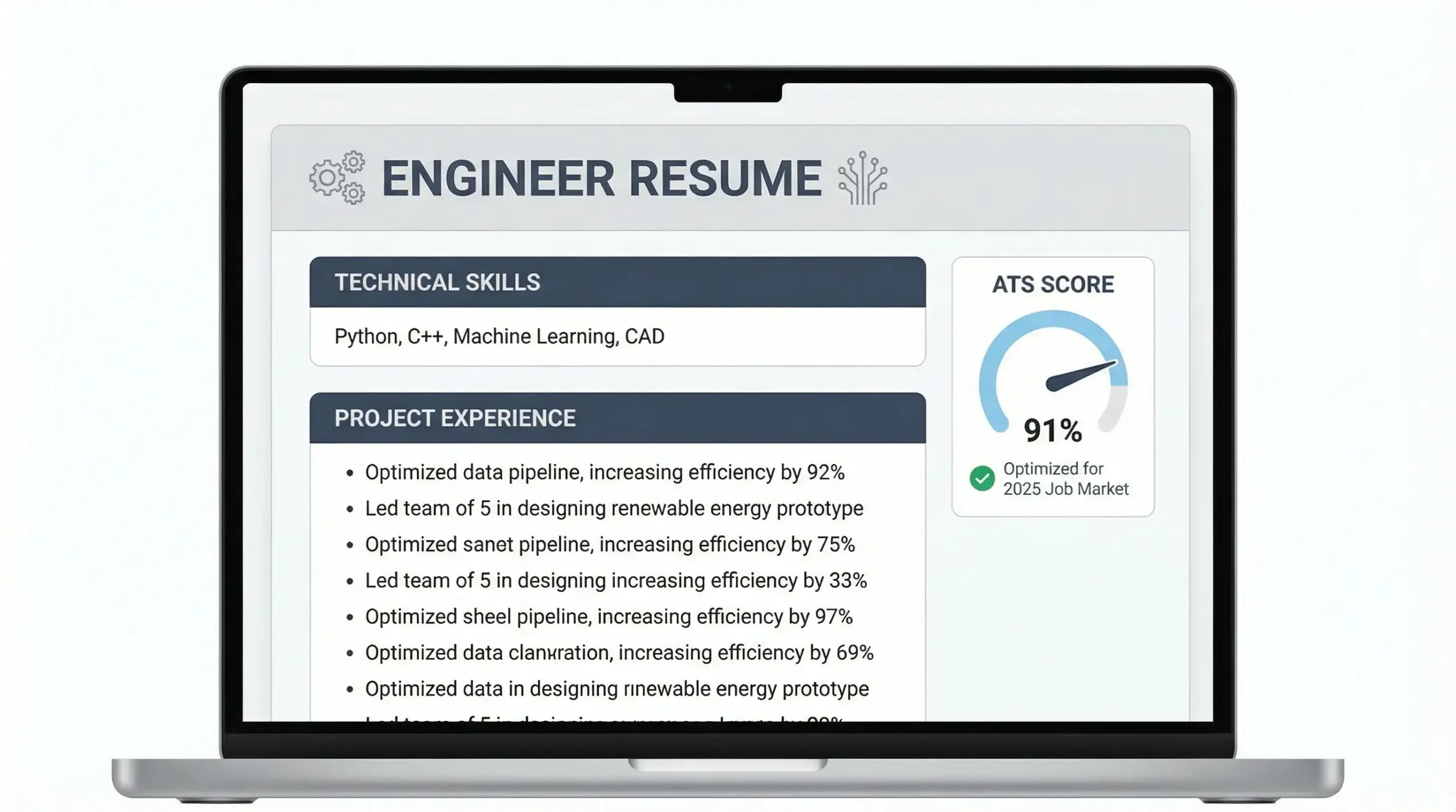 ATS Friendly Engineer Resume Example 2025